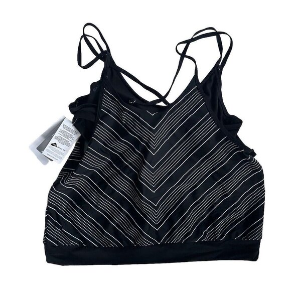NWT Athleta 38 B / C Chevron Blousy Tankini Top Swim Top Swimsuit Top - Picture 2 of 9